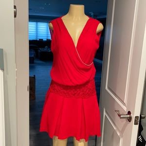 Maje red dress size 1 fits small medium party , cocktail, Christmas, new year